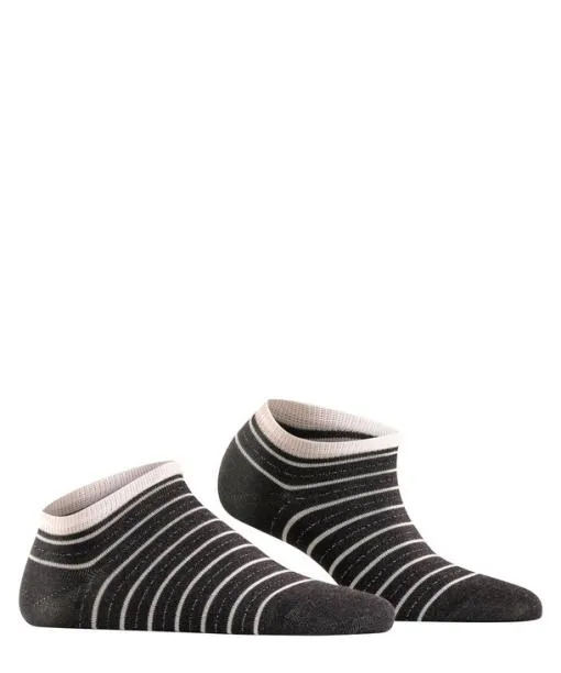 Women Stripe Shimmer Women Sneaker Socks Anthramel FALKE Ankle Socks