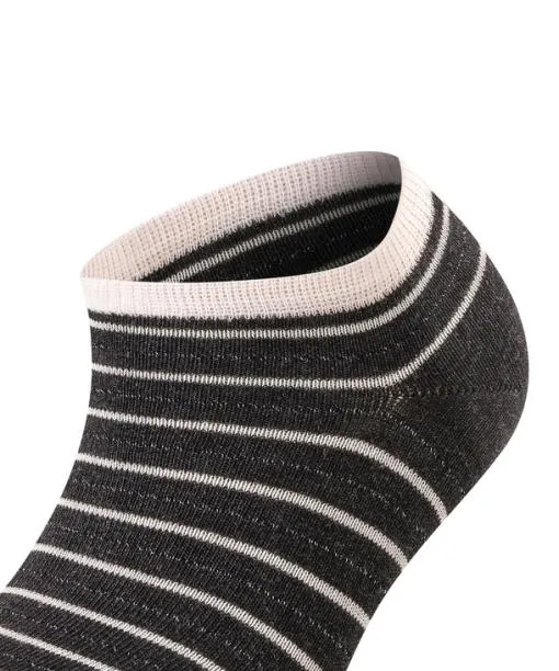 Women Stripe Shimmer Women Sneaker Socks Anthramel FALKE Ankle Socks