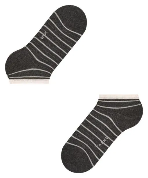 Women Stripe Shimmer Women Sneaker Socks Anthramel FALKE Ankle Socks