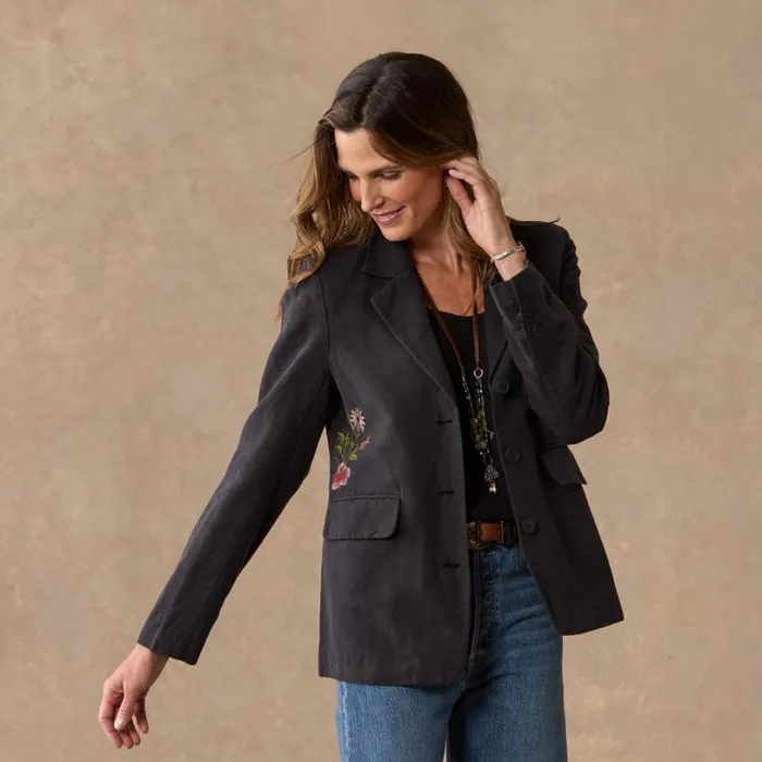 Women Summersby Blazer Washed Black Sundance Catalog Jackets and Coats Women Summersby Blazer Washed Black Sundance Catalog Jackets and Coats