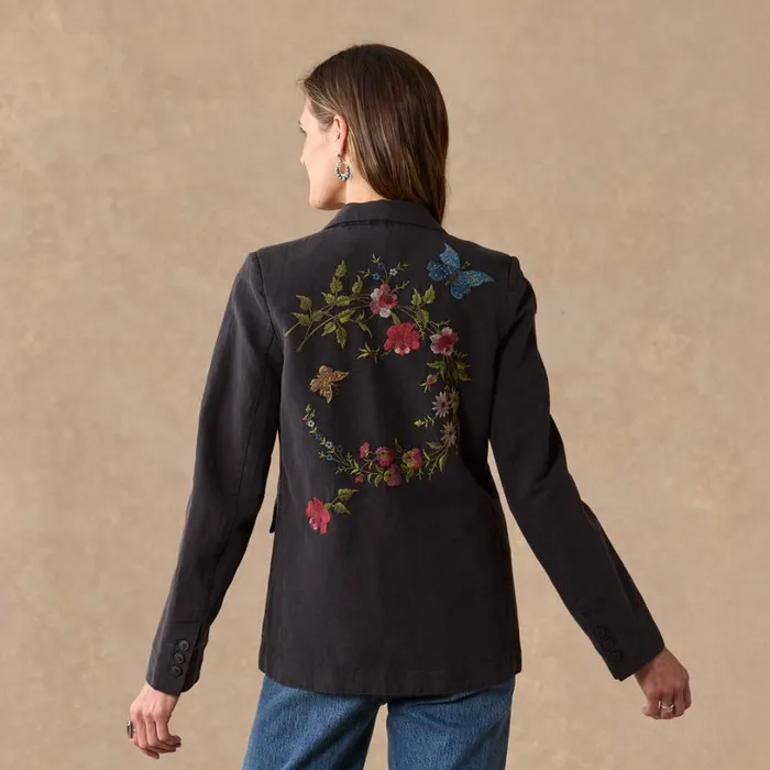 Women Summersby Blazer Washed Black Sundance Catalog Jackets and Coats Women Summersby Blazer Washed Black Sundance Catalog Jackets and Coats