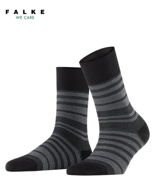 Women Sunset Stripe Women Socks Black FALKE Functionals