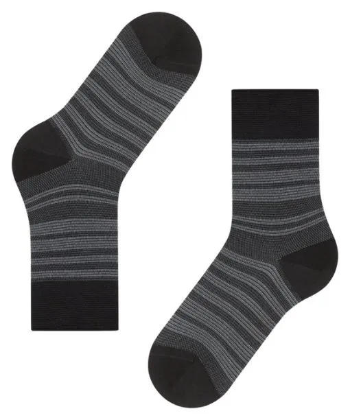 Women Sunset Stripe Women Socks Black FALKE Functionals