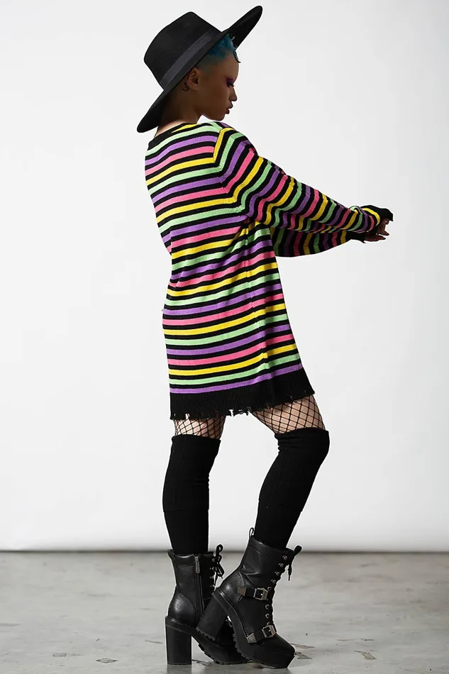 Women Sweaters Killstar Rainbow Warrior Knit Sweater