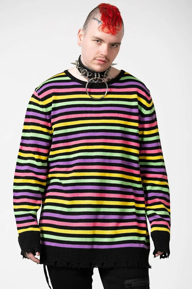 Women Sweaters Killstar Rainbow Warrior Knit Sweater