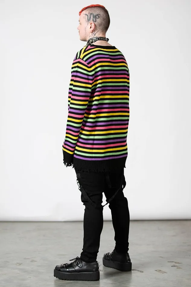 Women Sweaters Killstar Rainbow Warrior Knit Sweater