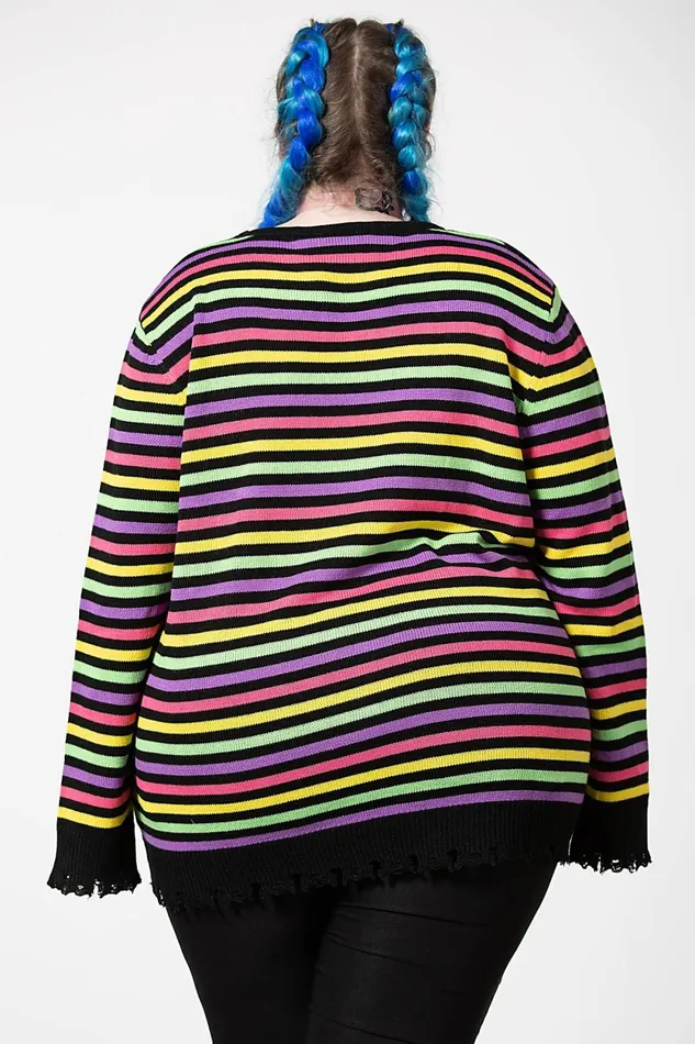 Women Sweaters Killstar Rainbow Warrior Knit Sweater