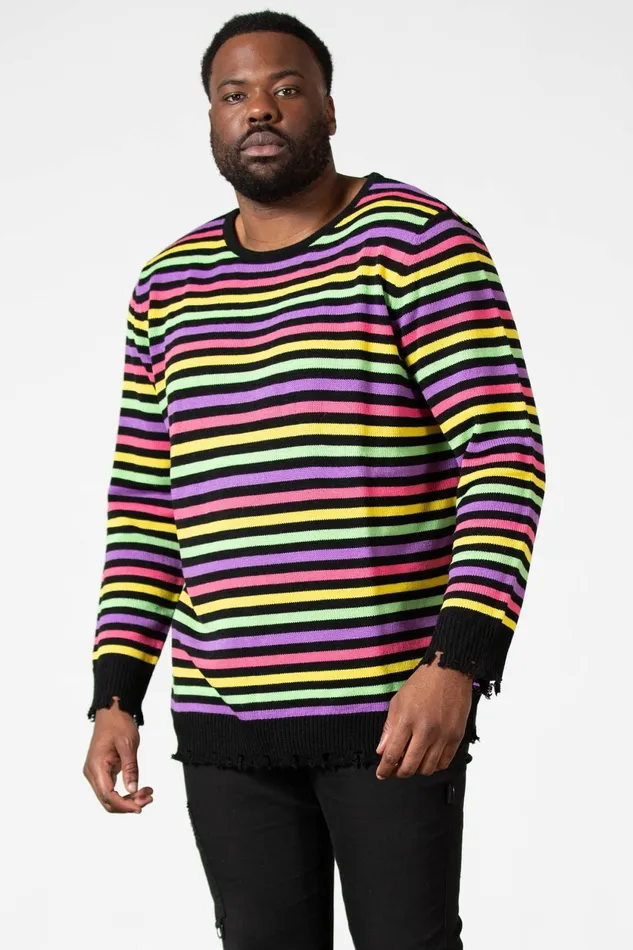 Women Sweaters Killstar Rainbow Warrior Knit Sweater