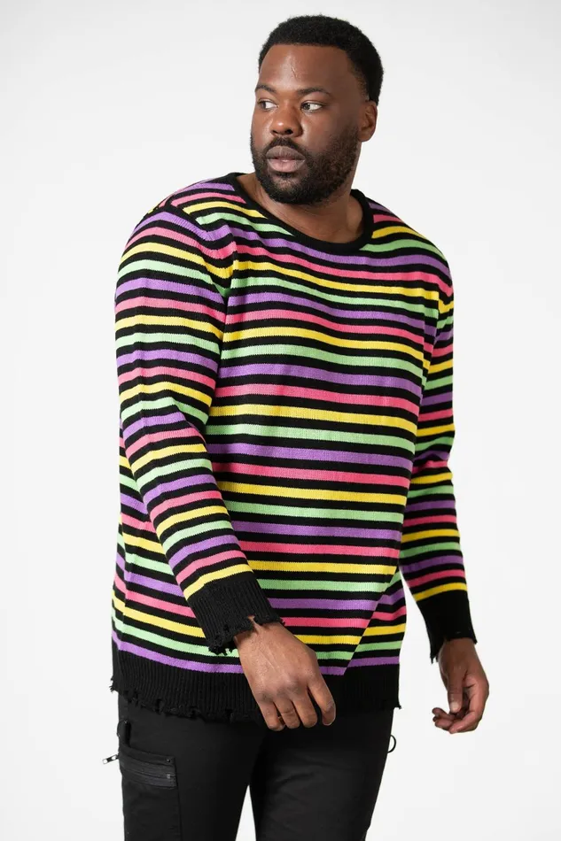 Women Sweaters Killstar Rainbow Warrior Knit Sweater
