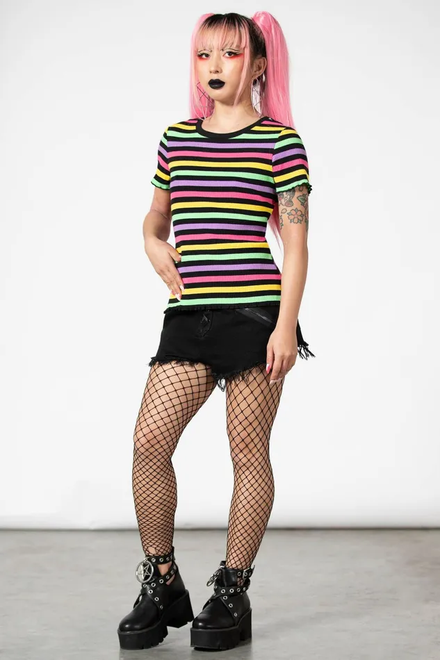 Women TShirts and Vests Killstar Blair Rainbow Top