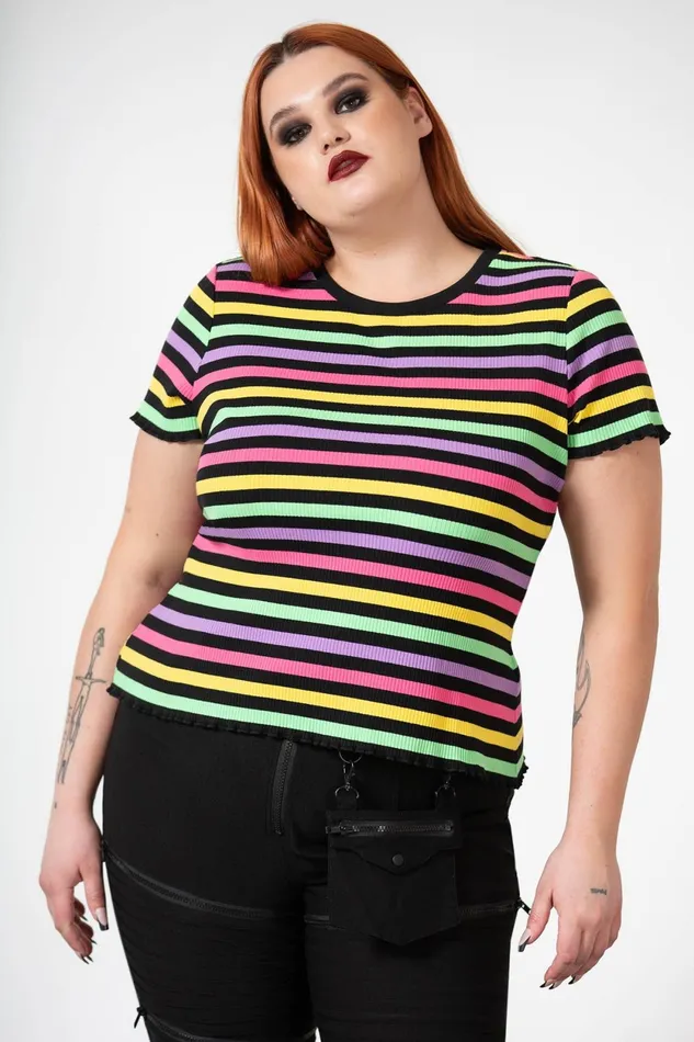 Women TShirts and Vests Killstar Blair Rainbow Top
