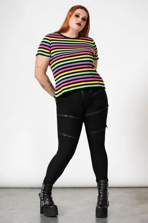Women TShirts and Vests Killstar Blair Rainbow Top