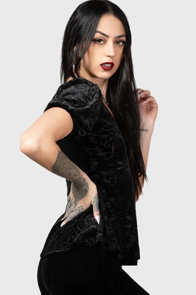 Women TShirts and Vests Killstar Sombre Heart Top