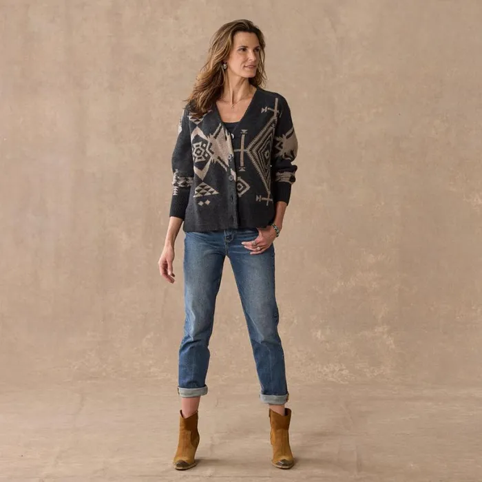 Women Targhee Cardigan Black Taupe Sundance Catalog Sweaters Women Targhee Cardigan Black Taupe Sundance Catalog Sweaters