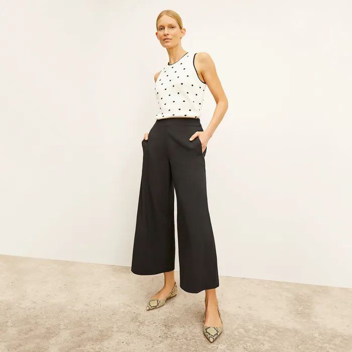 Women The Elena Travel Culotte 8211 OrigamiTech Black Origamitech Suiting M M LaFleur