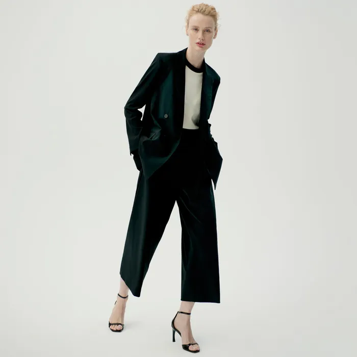 Women The Elena Travel Culotte 8211 OrigamiTech Black Origamitech Suiting M M LaFleur