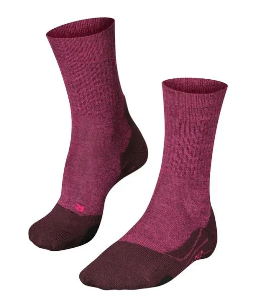 Women TK2 Explore Wool Women Trekking Socks Burgundy FALKE Hiking Socks
