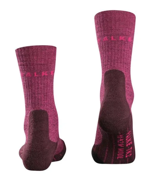 Women TK2 Explore Wool Women Trekking Socks Burgundy FALKE Hiking Socks