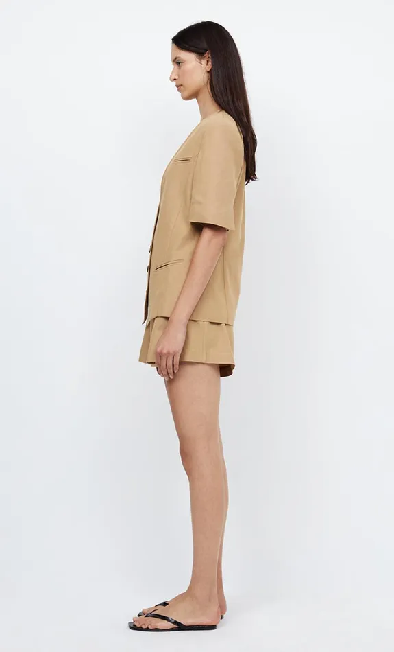 Women Tops Bec Bridge COASTLINER SHORT SLEEVE BLAZER Tan