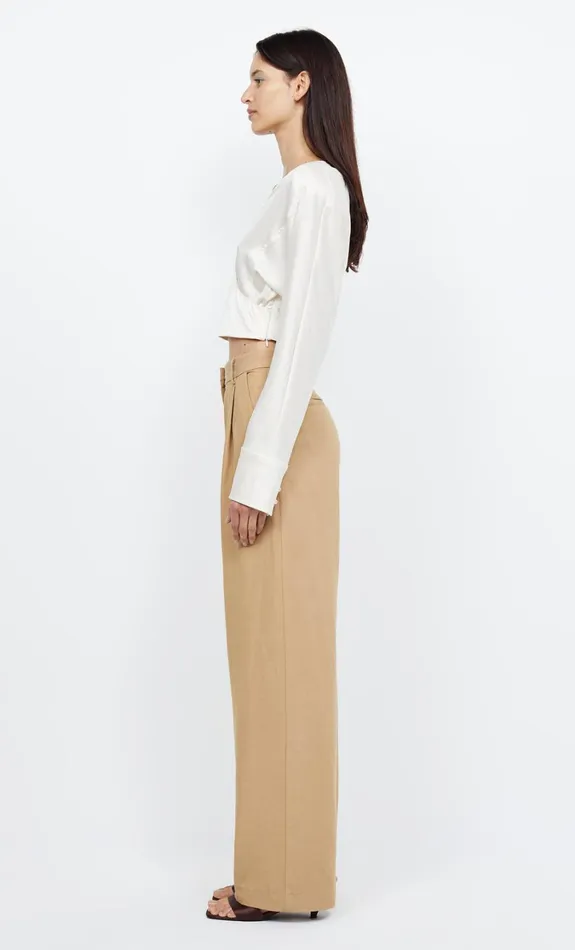 Women Tops Bec Bridge KAIA WRAP LONG SLEEVE BLOUSE Ivory