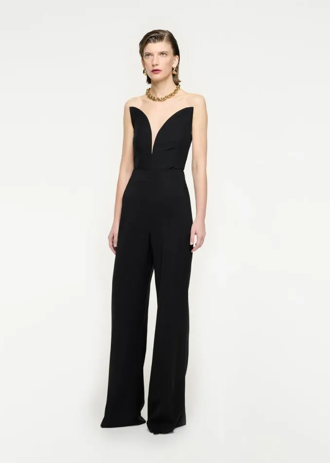 Women Tops Roland Mouret Strapless Wool Silk Top