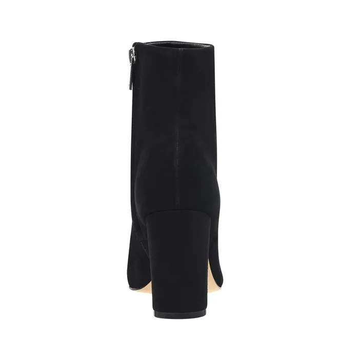 Women Ulani Heeled Bootie Black Suede Marc Fisher Booties