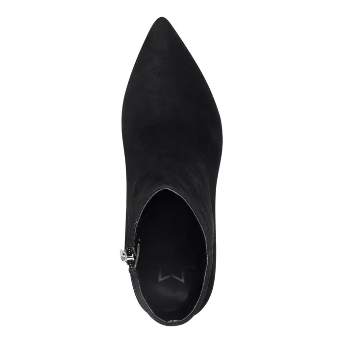 Women Ulani Heeled Bootie Black Suede Marc Fisher Booties