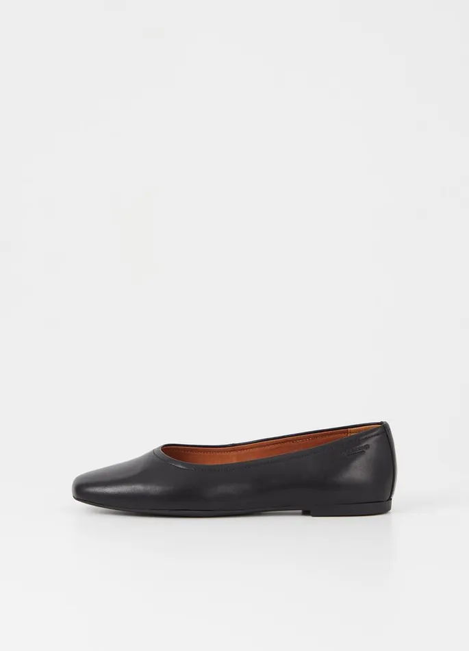 Women Vagabond Ballet Flats JOLIN SHOES Black Leather