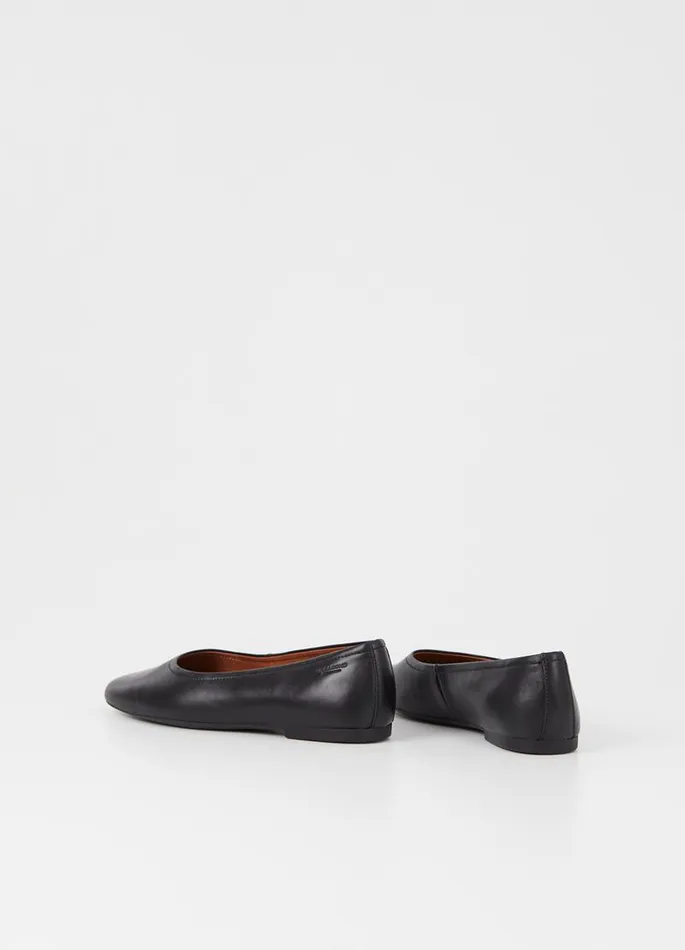 Women Vagabond Ballet Flats JOLIN SHOES Black Leather