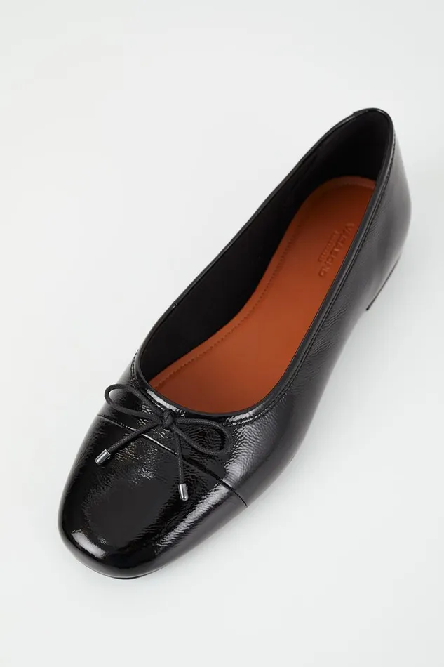 Women Vagabond Ballet Flats JOLIN SHOES Black Patent Leather
