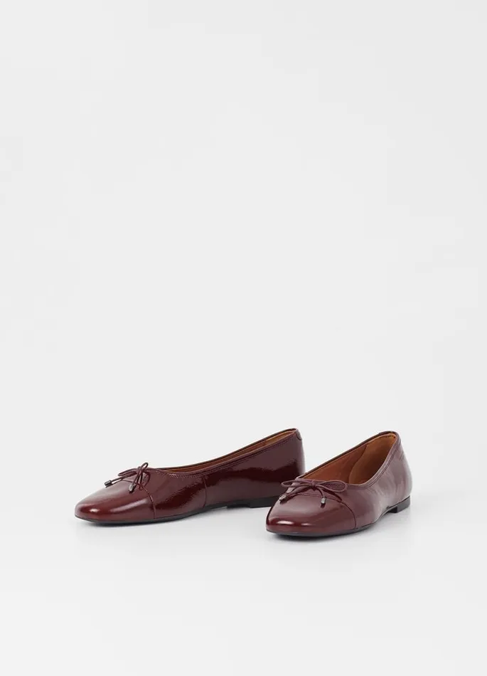 Women Vagabond Ballet Flats JOLIN SHOES Red Patent Leather