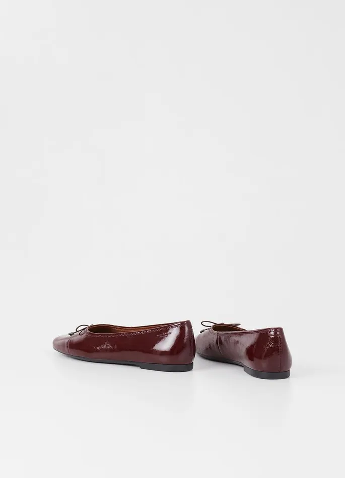 Women Vagabond Ballet Flats JOLIN SHOES Red Patent Leather