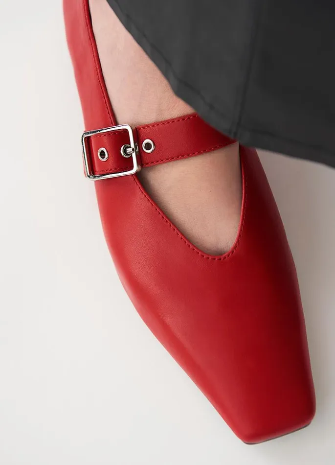 Women Vagabond Mary Janes WIOLETTA SHOES Red Leather