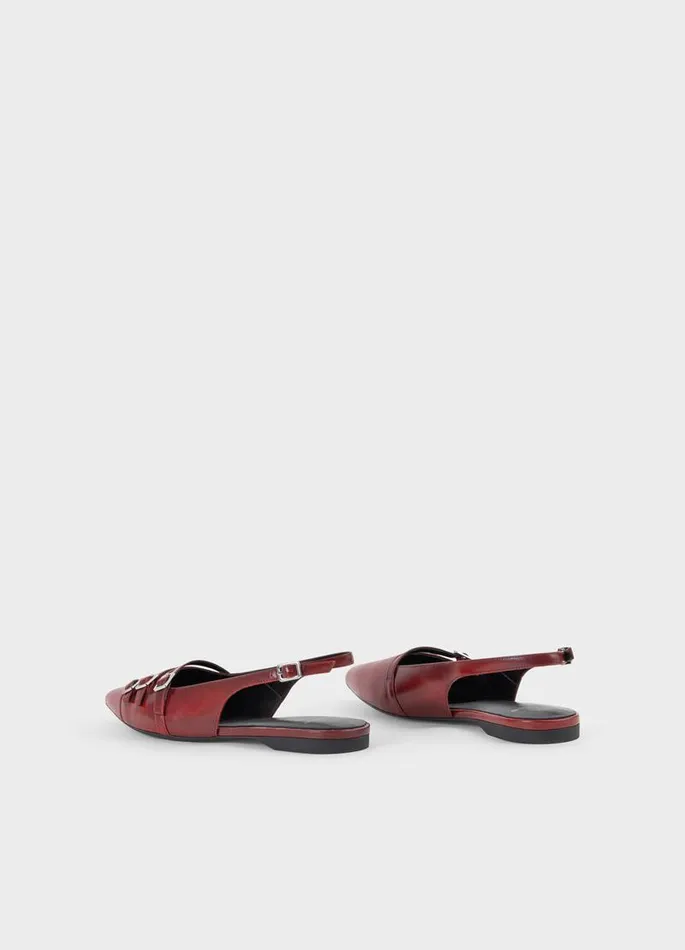 Women Vagabond Slingbacks HERMINE SHOES Red Brushoff Leather