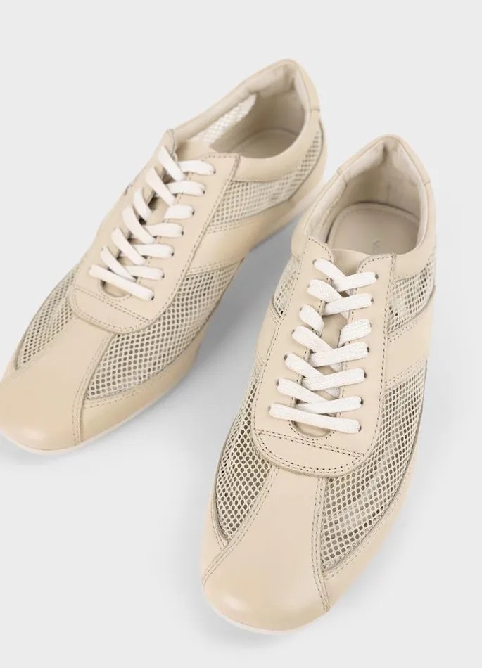 Women Vagabond Sneakers HILLARY SNEAKERS Beige Leathermesh