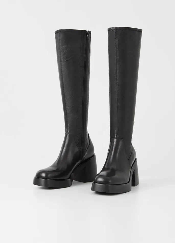 Women Vagabond Tall Boots BROOKE TALL BOOTS Black Leathercomb