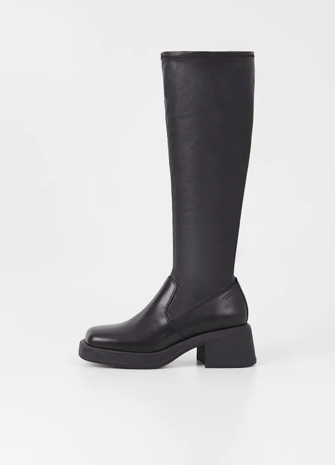 Women Vagabond Tall Boots DORAH TALL BOOTS Black Leathercomb