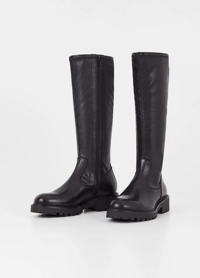 Women Vagabond Tall Boots KENOVA TALL BOOTS Black Leathercomb