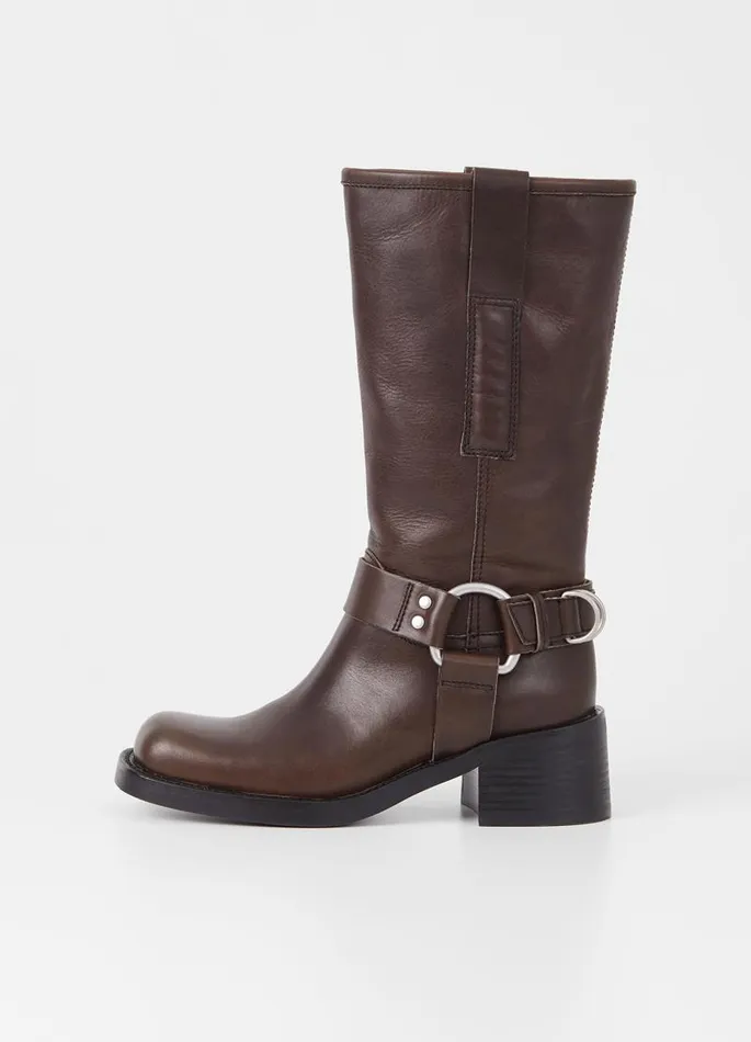 Women Vagabond Tall Boots NOUR TALL BOOTS Brown Leather