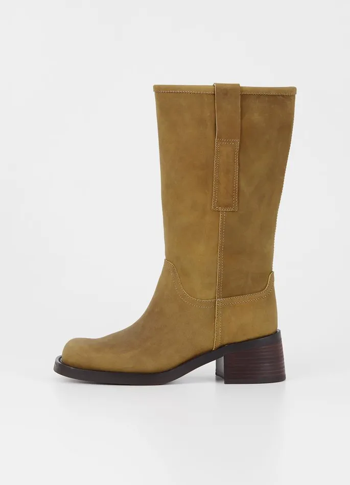 Women Vagabond Tall Boots NOUR TALL BOOTS Green Oily Nubuck