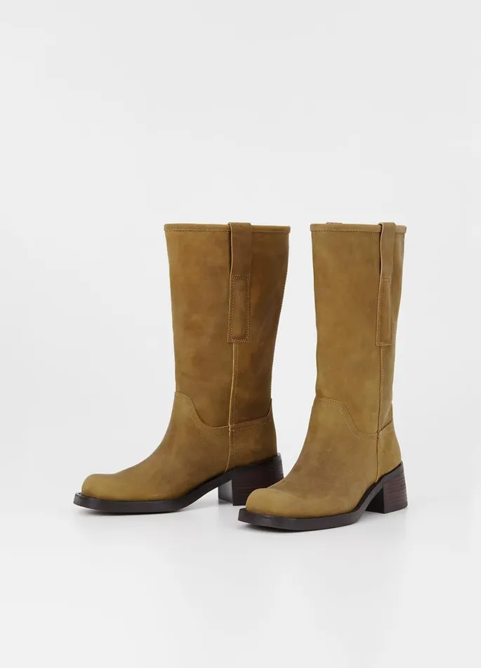 Women Vagabond Tall Boots NOUR TALL BOOTS Green Oily Nubuck