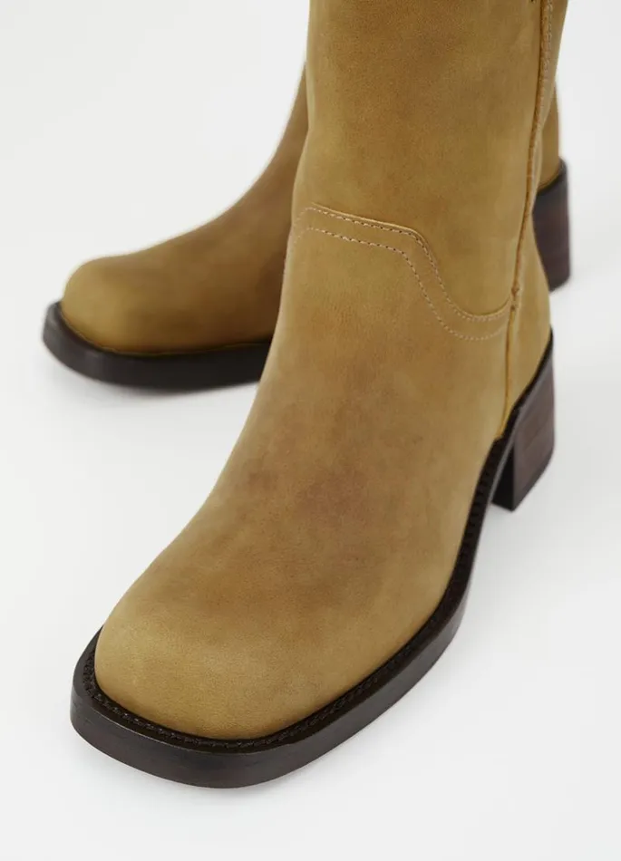 Women Vagabond Tall Boots NOUR TALL BOOTS Green Oily Nubuck
