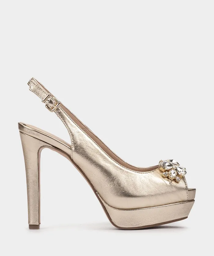 Women Venecia Metallic 8211 Heeled Sandals Pedro Miralles