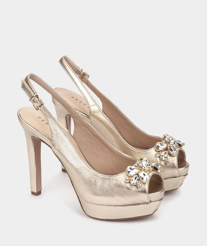 Women Venecia Metallic 8211 Heeled Sandals Pedro Miralles