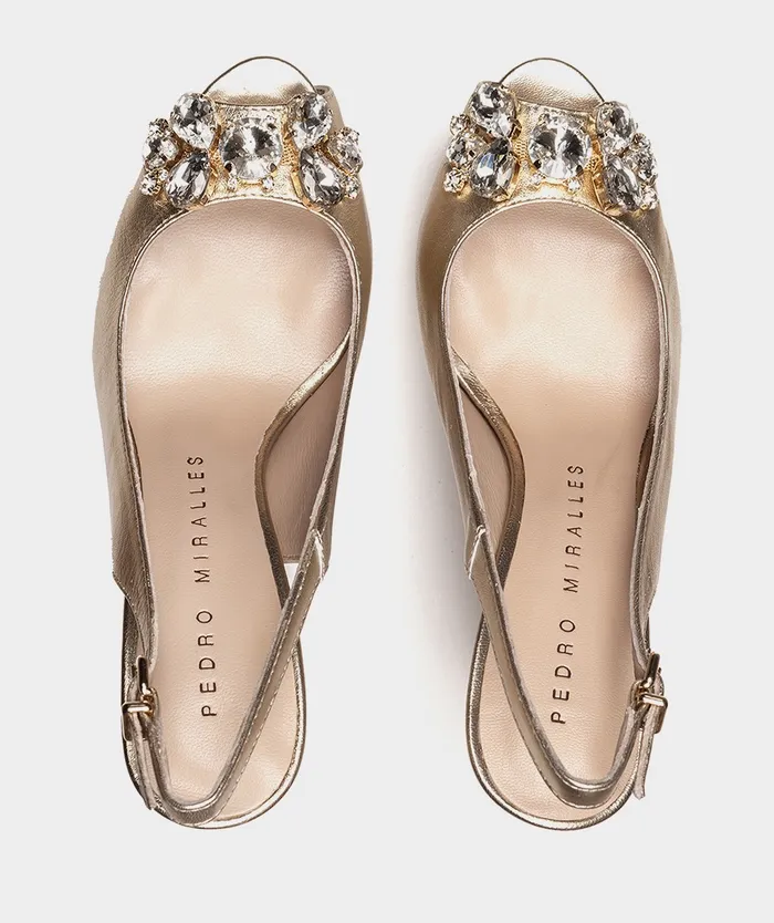 Women Venecia Metallic 8211 Heeled Sandals Pedro Miralles