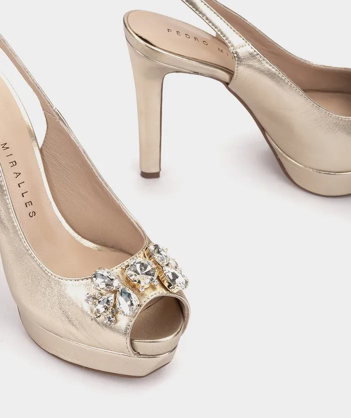 Women Venecia Metallic 8211 Heeled Sandals Pedro Miralles