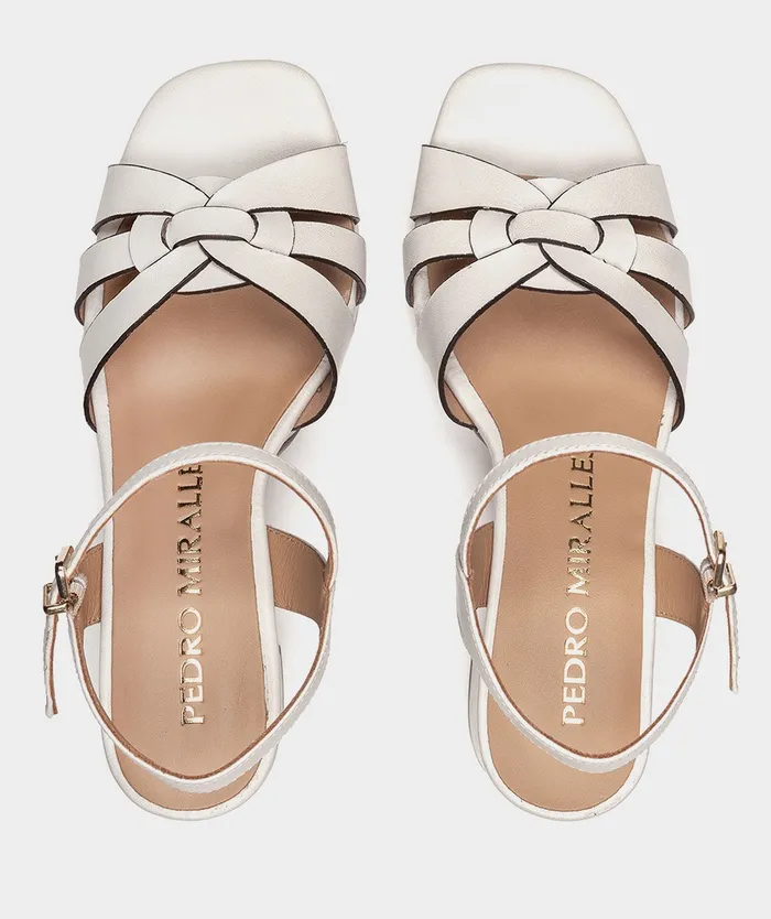 Women Verapaz White 8211 Heeled Sandals Pedro Miralles