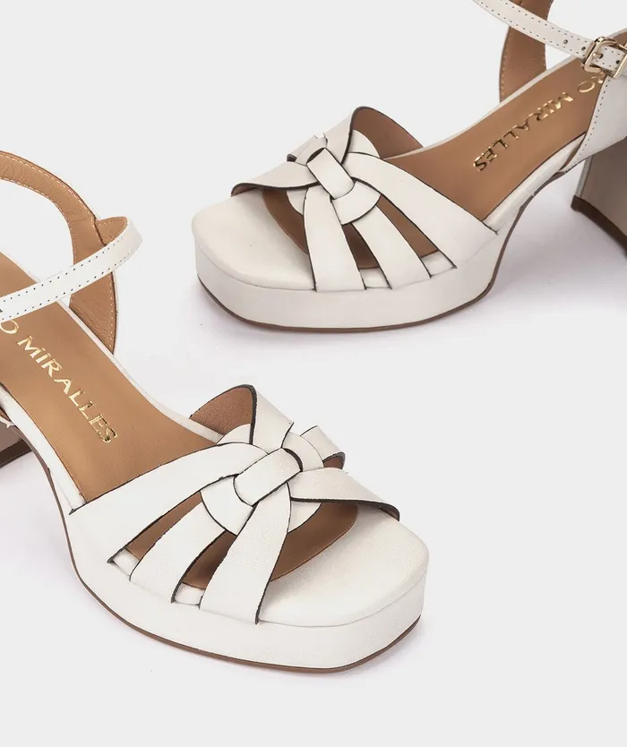 Women Verapaz White 8211 Heeled Sandals Pedro Miralles