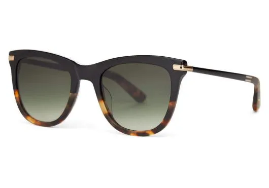 Women Victoria Black Tort Fadegolddeep Olive Gradient TOMS Sunglasses