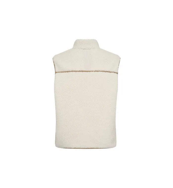 Women Waistcoats MOS MOSH MMRowe Teddy Waistcoat Ecru